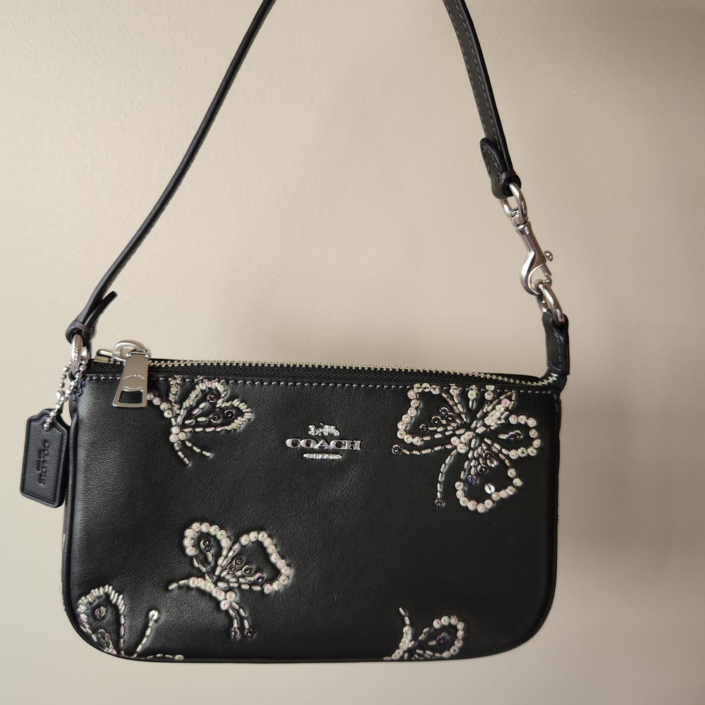 Coach Black Embellished Women's Butterfly Bag